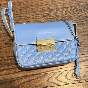 Spartina 449 Light Blue Quilted Crossbody Bag
